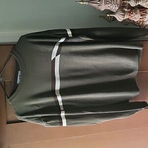 Men's Gray/Green Sweater